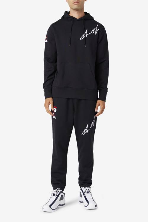 Black Men's Fila Grant Hill Lazarus Hoodie | Fila546GE