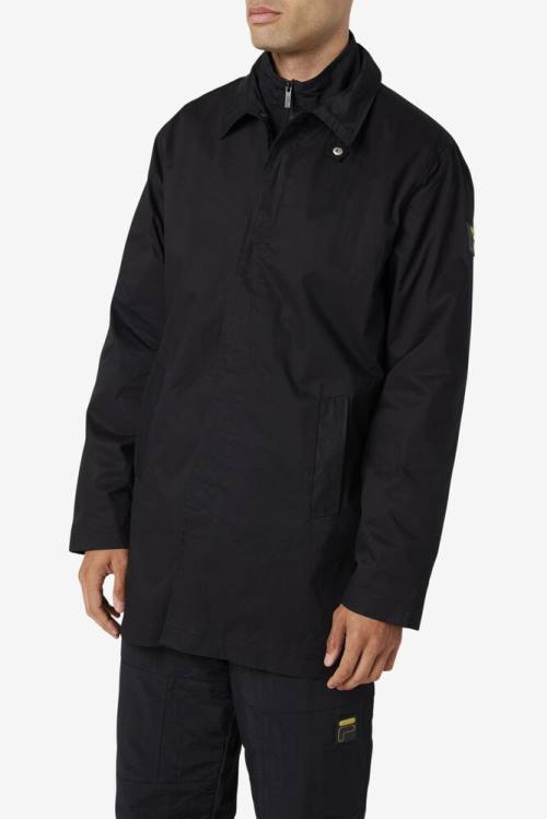 Black Men's Fila Holmes Jackets | Fila318SU