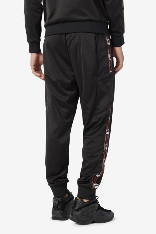 Black Men's Fila Jaxson Pants | Fila495DR