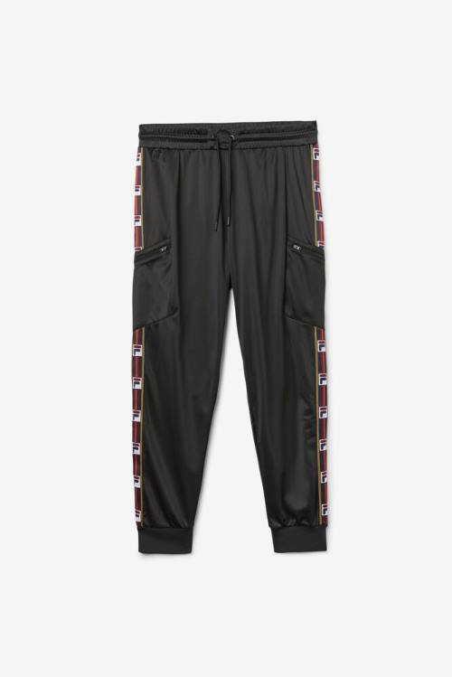 Black Men\'s Fila Jaxson Pants | Fila495DR