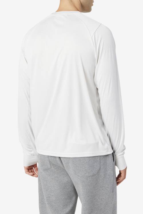 Black Men's Fila Jazam Long Sleeve Crew T Shirts | Fila560PD