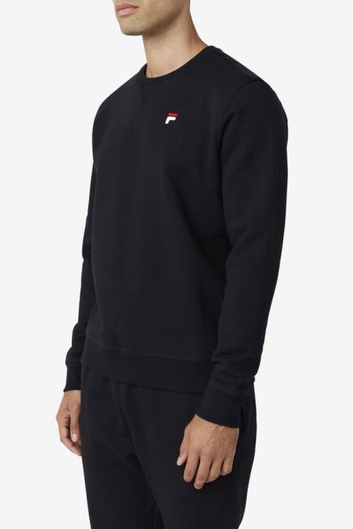 Black Men's Fila Kieve Sweatshirts | Fila610MV