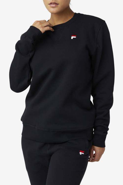 Black Men's Fila Kieve Sweatshirts | Fila610MV