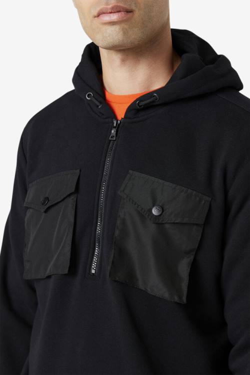 Black Men's Fila Mekong Hoodie | Fila493GC