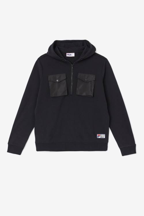 Black Men\'s Fila Mekong Hoodie | Fila493GC