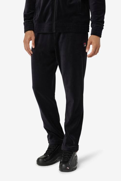 Black Men's Fila O-fit Velour Pants | Fila402NY