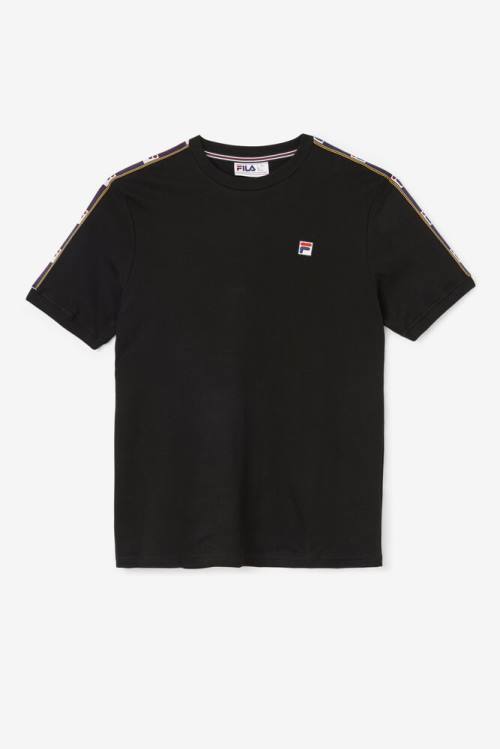 Black Men\'s Fila Oliver Tee T Shirts | Fila672EK