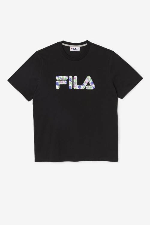 Black Men\'s Fila Saranac Tee T Shirts | Fila036ML