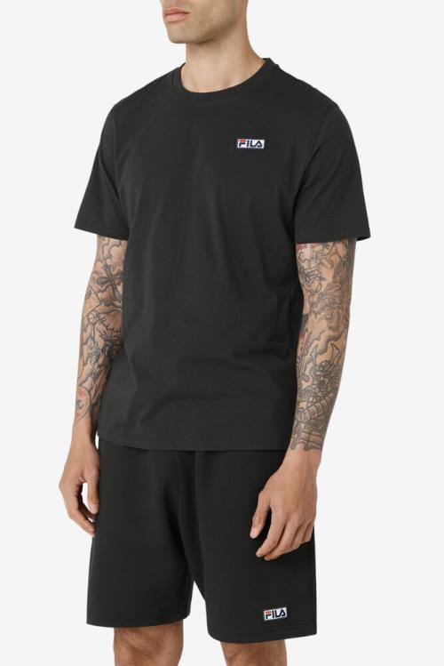 Black Men's Fila Skylar Tee T Shirts | Fila047AC