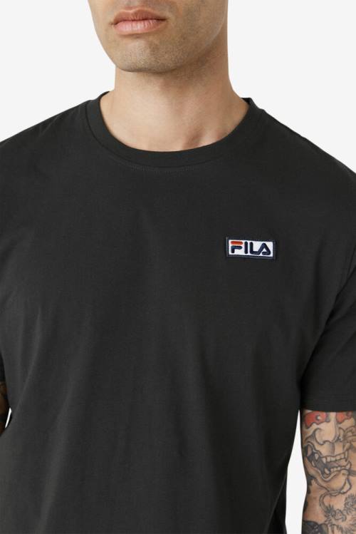 Black Men's Fila Skylar Tee T Shirts | Fila047AC