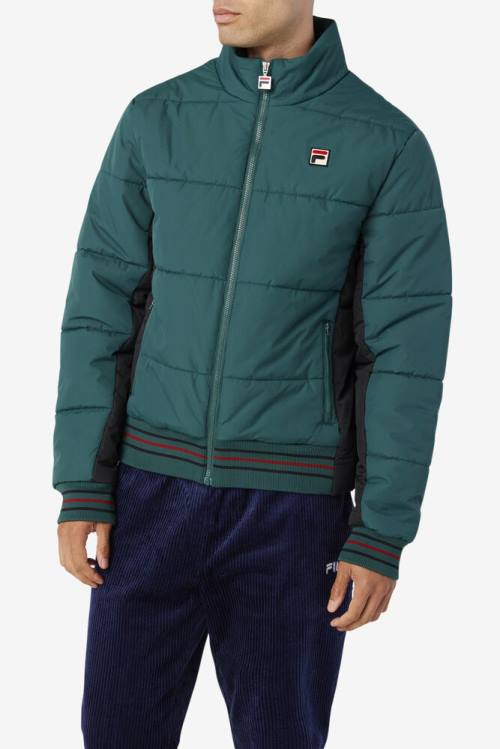 Black Men's Fila Watson Puffer Jackets | Fila056YD