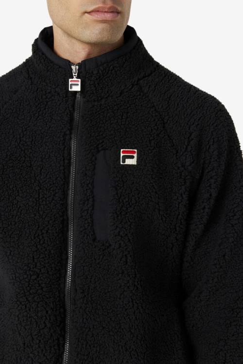 Black Men's Fila Yuri Jackets | Fila013BV