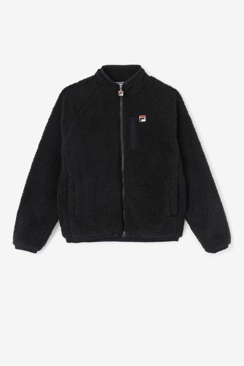 Black Men\'s Fila Yuri Jackets | Fila013BV