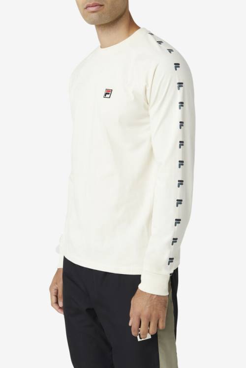 Black Men's Fila Zubby Long Sleeve Tee T Shirts | Fila083PX