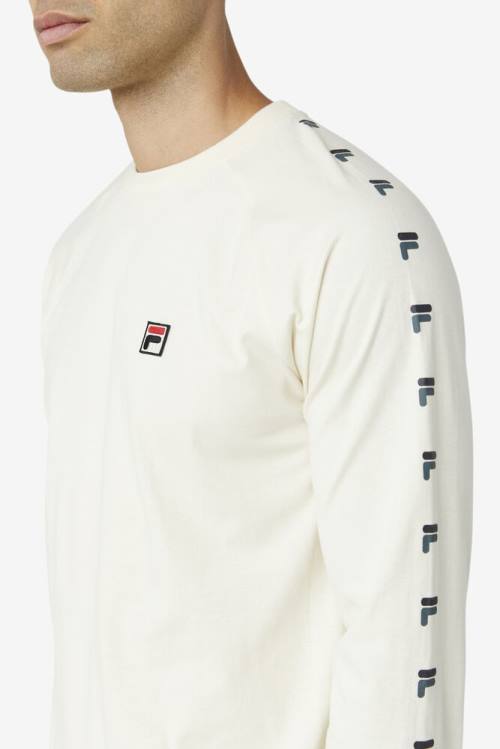 Black Men's Fila Zubby Long Sleeve Tee T Shirts | Fila083PX