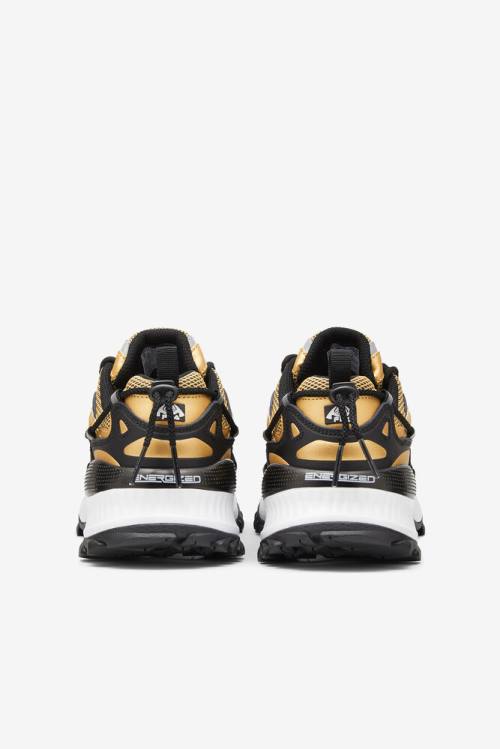 Black / Metal Gold / White Men's Fila Expeditioner Sneakers | Fila241JO