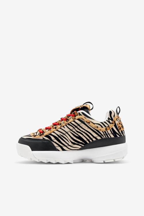 Black / Multicolor / White Women's Fila Disruptor 2 Animal Sneakers | Fila234SB