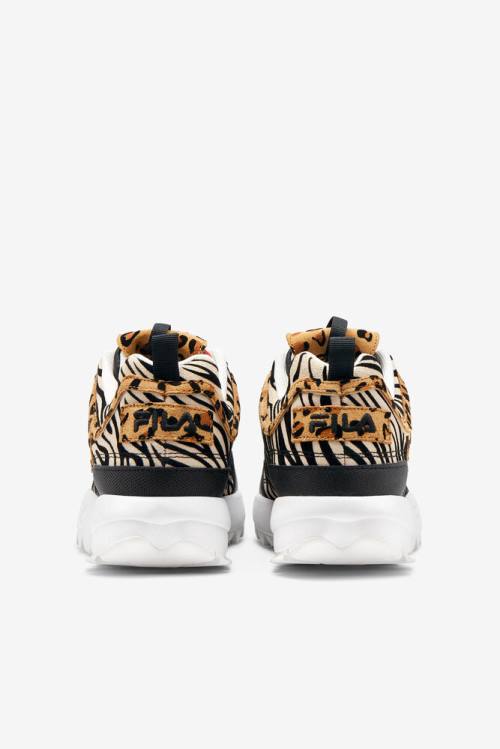 Black / Multicolor / White Women's Fila Disruptor 2 Animal Sneakers | Fila234SB