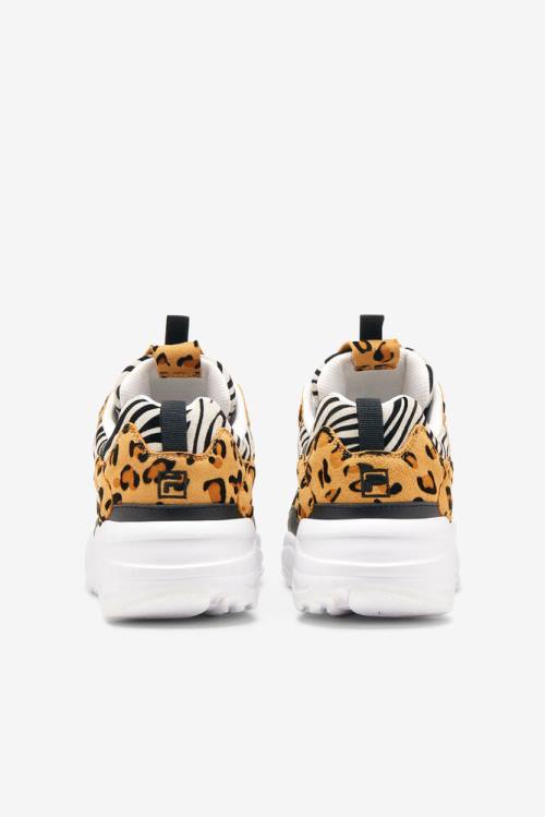 Black / Multicolor / White Women's Fila Ray Tracer Animal Sneakers | Fila781XT