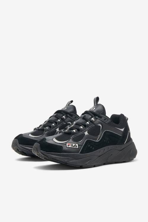 Black / Navy / Metal Silver Men's Fila Trigate Plus Sneakers | Fila698FR