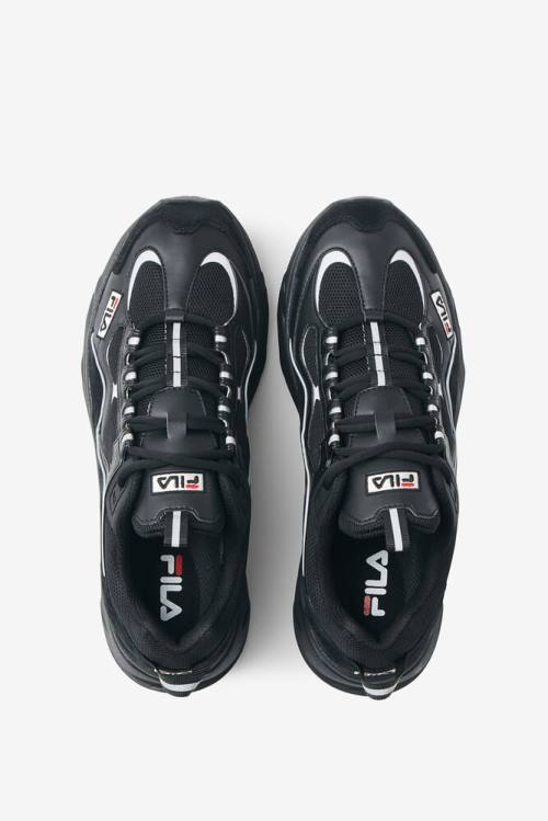 Black / Navy / Metal Silver Men's Fila Trigate Plus Sneakers | Fila698FR