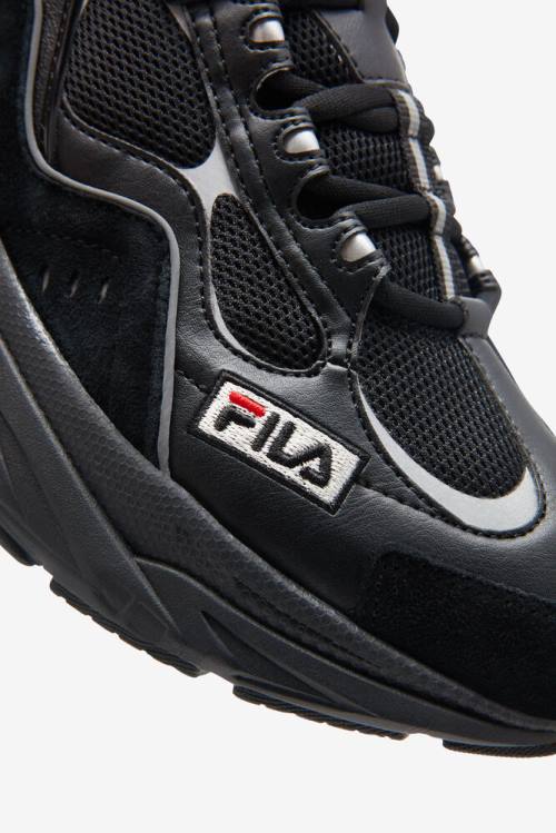 Black / Navy / Metal Silver Men's Fila Trigate Plus Sneakers | Fila698FR