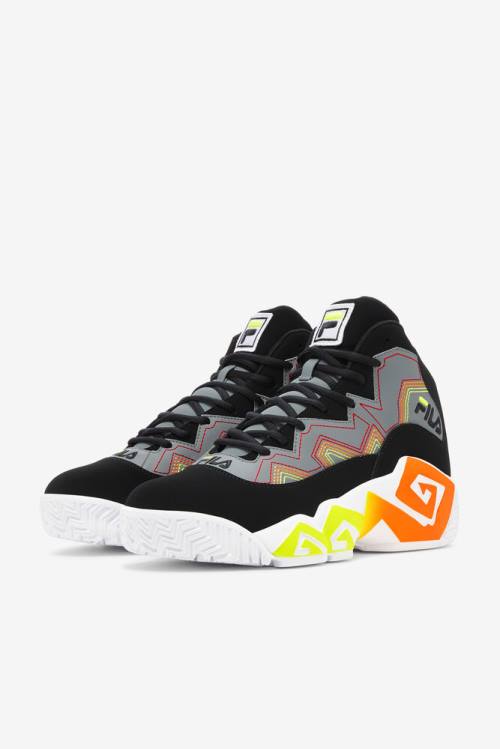 Black / Orange Men's Fila Mb Stitch Sneakers | Fila583IS