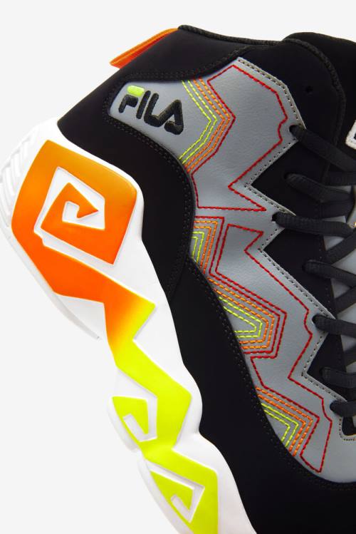 Black / Orange Men's Fila Mb Stitch Sneakers | Fila583IS