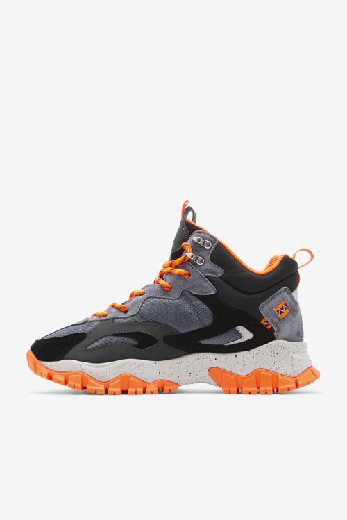 Black / Orange Men's Fila Ray Tracer Tr 2 Mid Boots | Fila168CZ