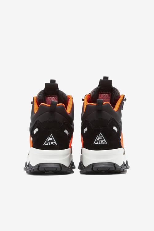 Black / Orange Men's Fila Ray Tracer Tr 2 Mid Boots | Fila468JD