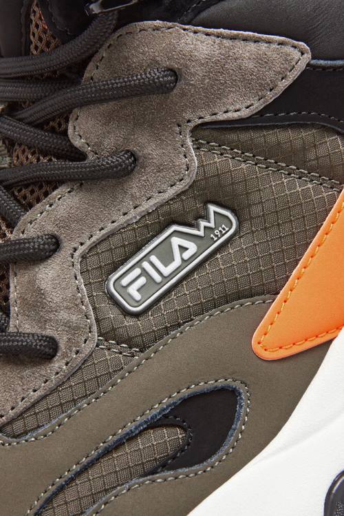 Black / Orange Men's Fila Ray Tracer Tr 2 Mid Boots | Fila468JD