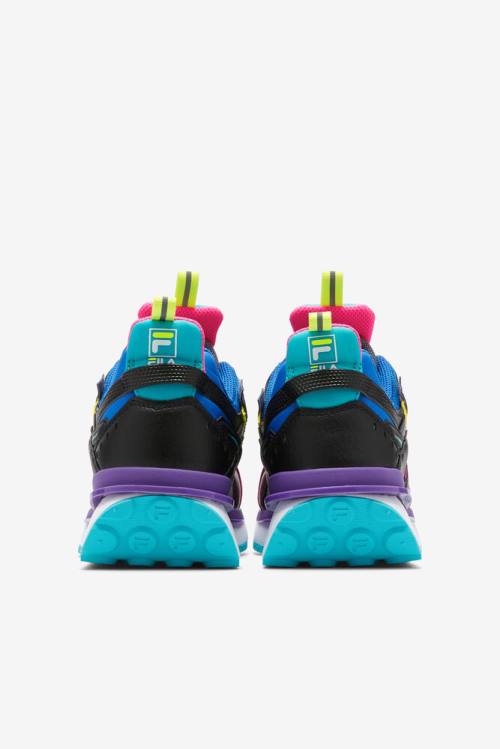 Black / Pink / Blue Women's Fila Sandenal Sneakers | Fila653IK