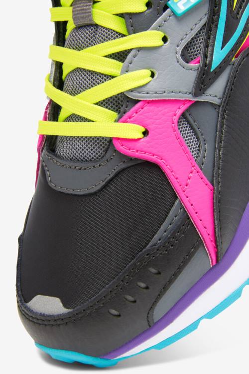 Black / Pink / Blue Women's Fila Sandenal Sneakers | Fila653IK