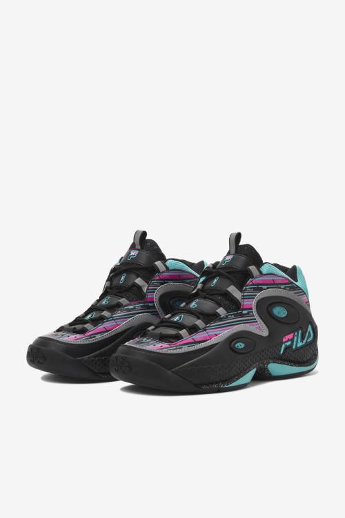 Black / Pink Men's Fila Grant Hill 3 Sneakers | Fila517WI