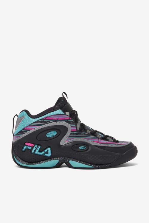 Black / Pink Men\'s Fila Grant Hill 3 Sneakers | Fila517WI