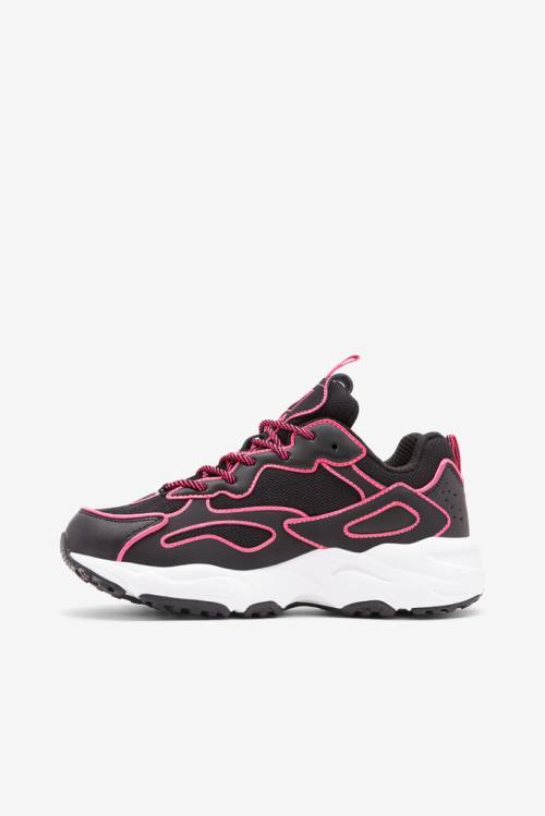 Black / Pink / White Women's Fila Ray Tracer Neon Sneakers | Fila532HB