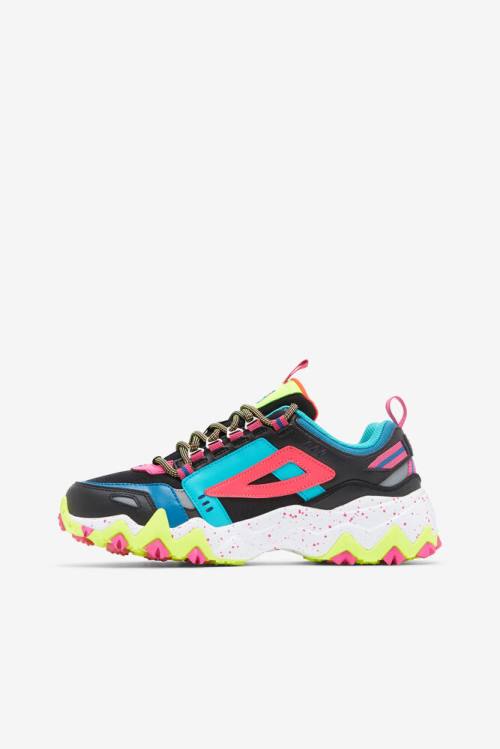 Black / Pink / Yellow Women's Fila Oakmont TR Sneakers | Fila572UQ