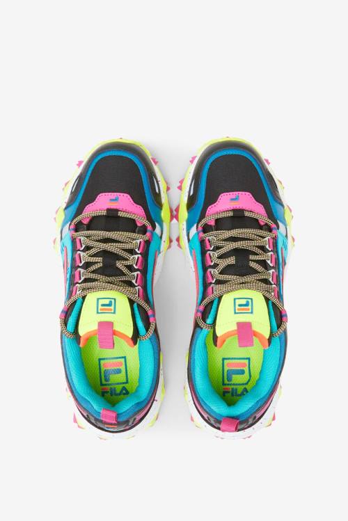 Black / Pink / Yellow Women's Fila Oakmont TR Sneakers | Fila572UQ