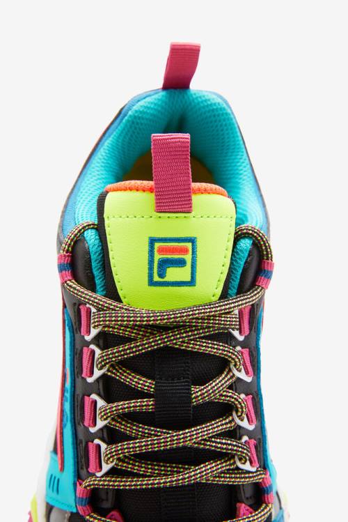 Black / Pink / Yellow Women's Fila Oakmont TR Sneakers | Fila572UQ