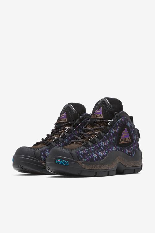 Black / Purple Men's Fila Grant Hill 2 Outdoor Boots | Fila324LO