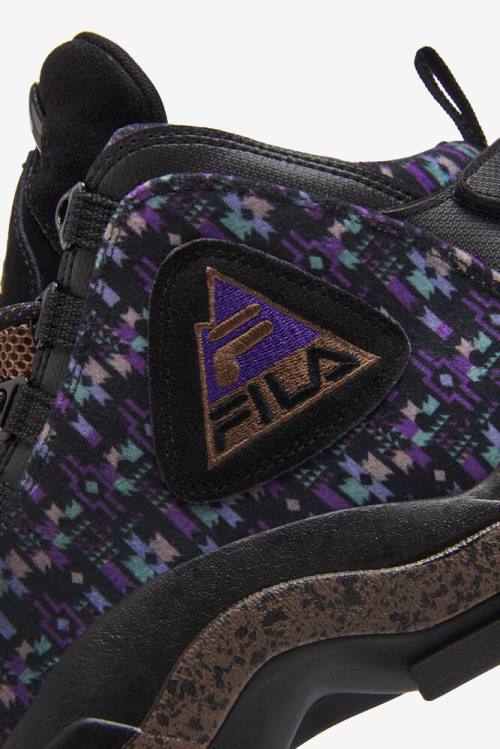 Black / Purple Men's Fila Grant Hill 2 Outdoor Boots | Fila324LO