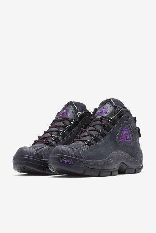 Black / Purple Men's Fila Grant Hill 2 Outdoor Boots | Fila381WG