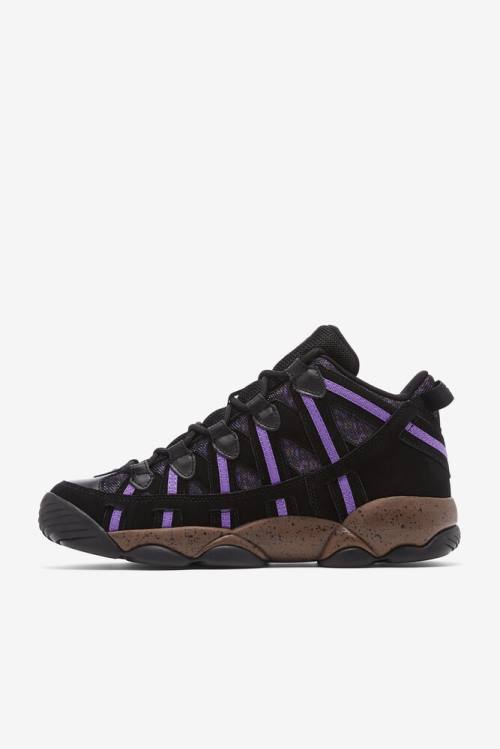 Black / Purple Men's Fila Stackhouse Spaghetti Sneakers | Fila324WE