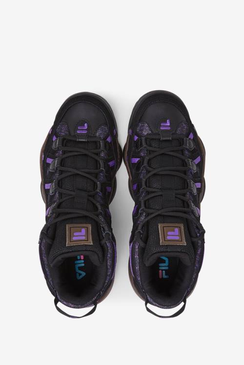 Black / Purple Men's Fila Stackhouse Spaghetti Sneakers | Fila324WE