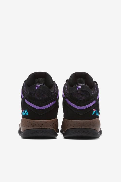 Black / Purple Men's Fila Stackhouse Spaghetti Sneakers | Fila324WE