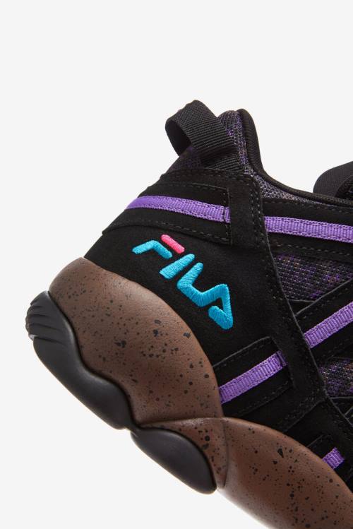 Black / Purple Men's Fila Stackhouse Spaghetti Sneakers | Fila324WE