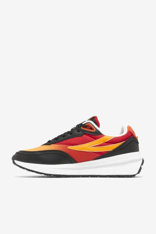 Black / Red / Gold Men's Fila Renno Sneakers | Fila859TW