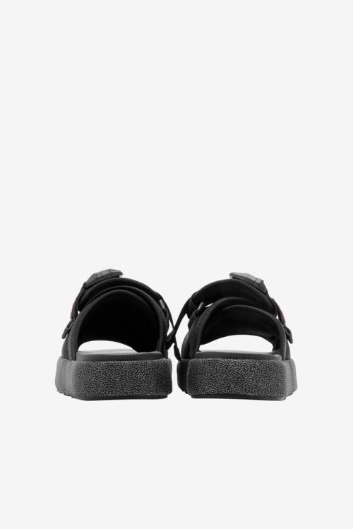 Black / Red Men's Fila Atlas Slides | Fila428MQ