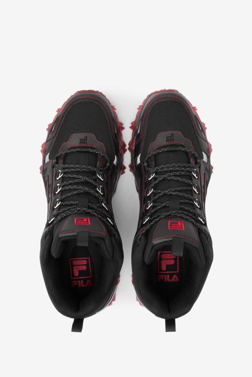 Black / Red Men's Fila Oakmont Tr Mid Boots | Fila763SU