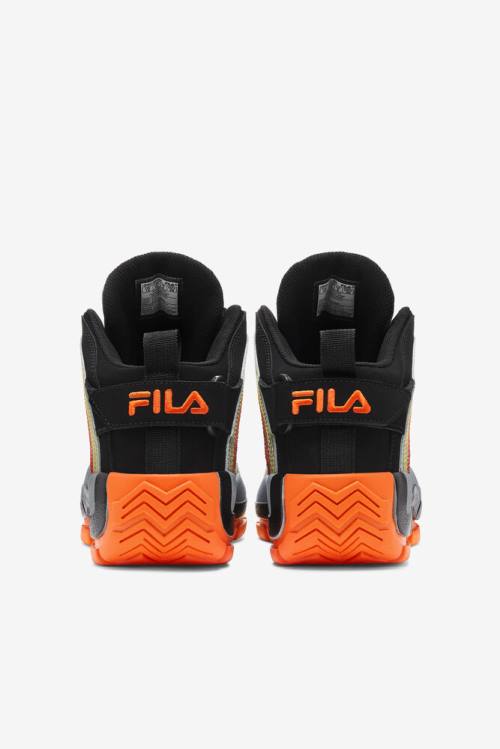 Black / Red Orange Men's Fila Grant Hill 2 Stitch Sneakers | Fila481AU